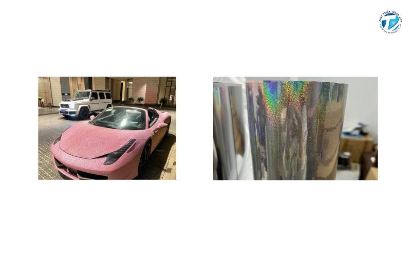 Decal 7 màu cát mỏng ứng dụng trong dán decal ô tô 